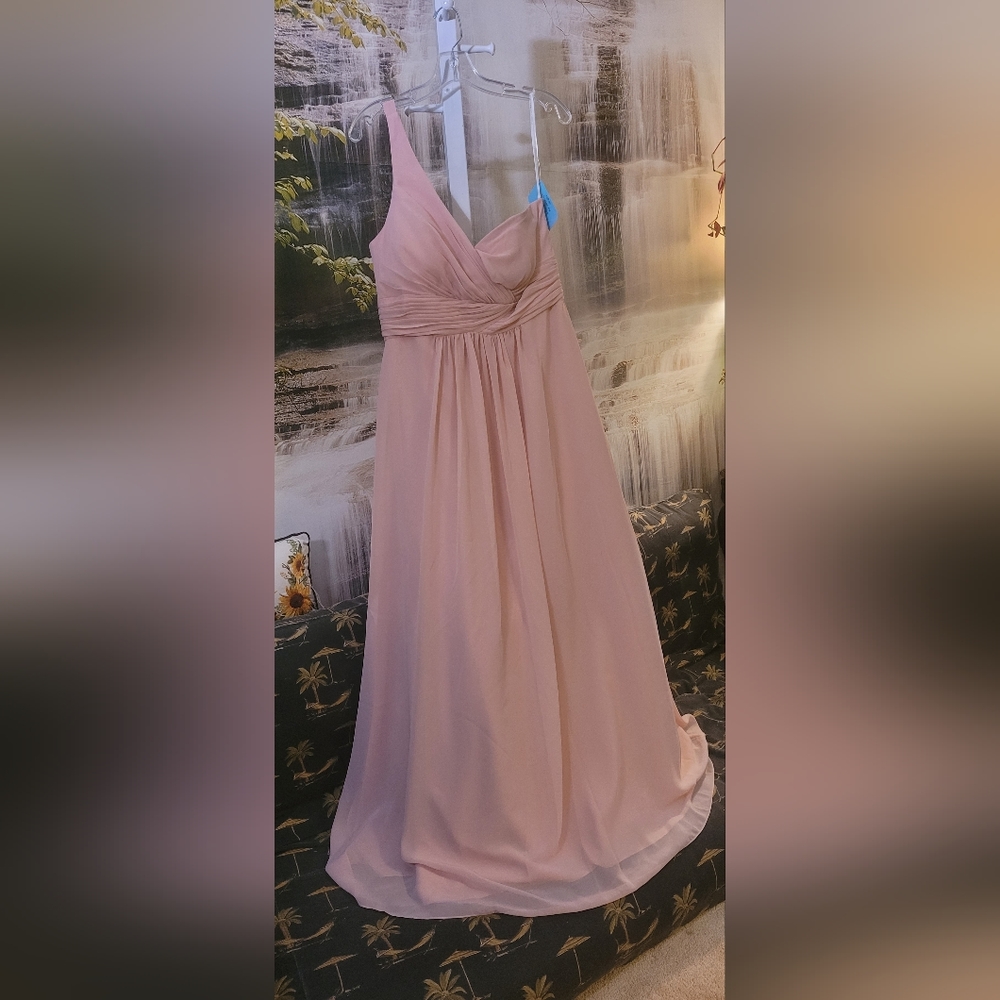 Christina Wu Womens 12 style 22376 rose pink single strap bridal formal dress